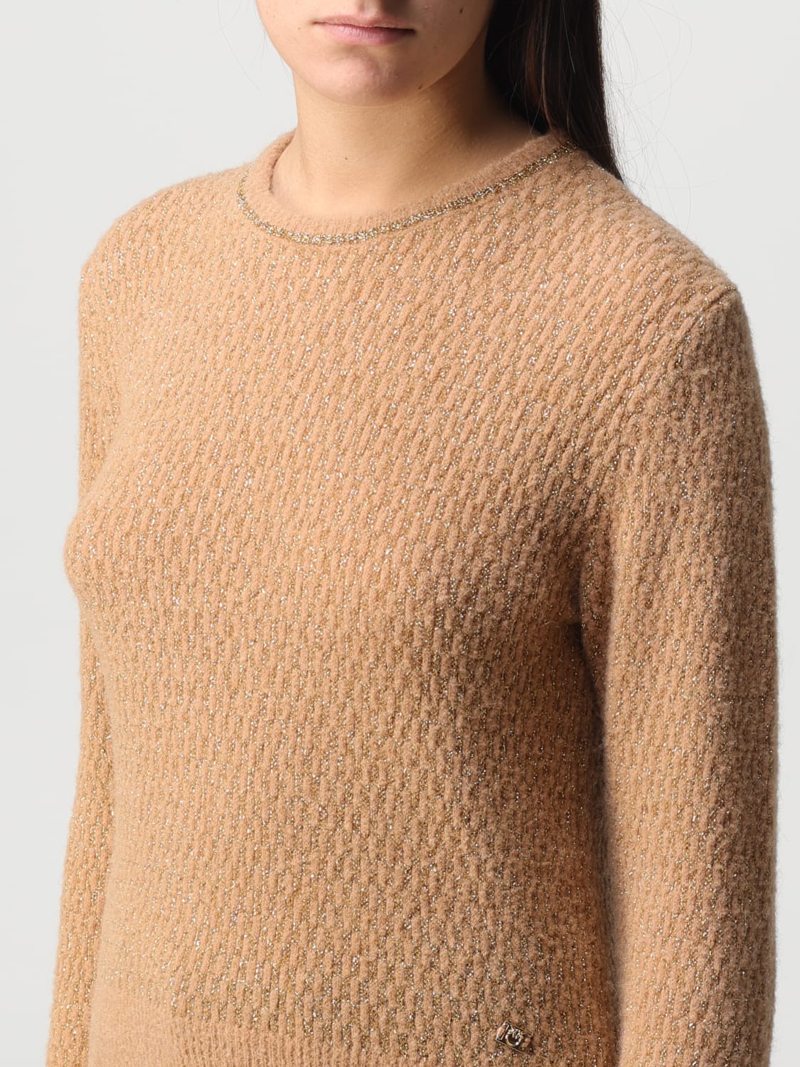 PINKO SWEATER: Sweater woman Pinko, Camel - Img 3