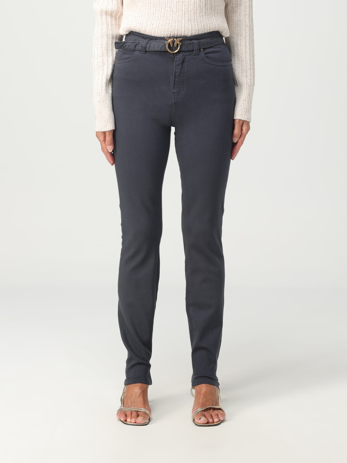 PINKO PANTALONE: Pantalone Pinko in cotone, Grigio - Img 1