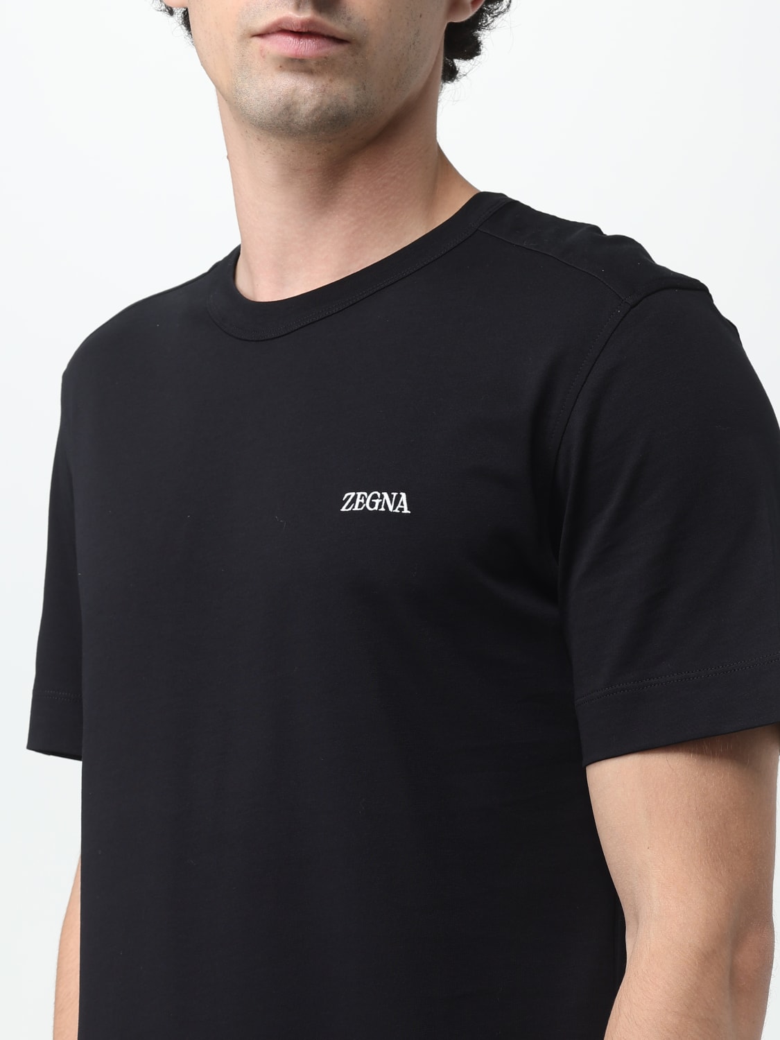 ZEGNA: T-shirt men - Black | Zegna t-shirt E7360A5B760