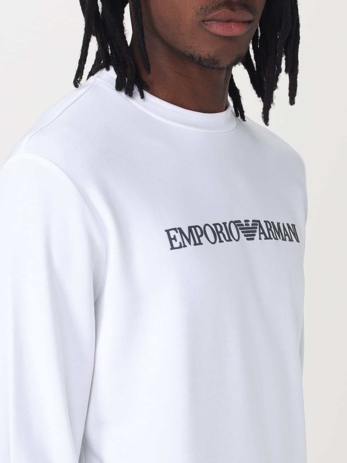 EMPORIO ARMANI Sweatshirt homme Blanc Sweatshirt Emporio Armani 8N1MR61JRIZ en ligne sur GIGLIO.COM