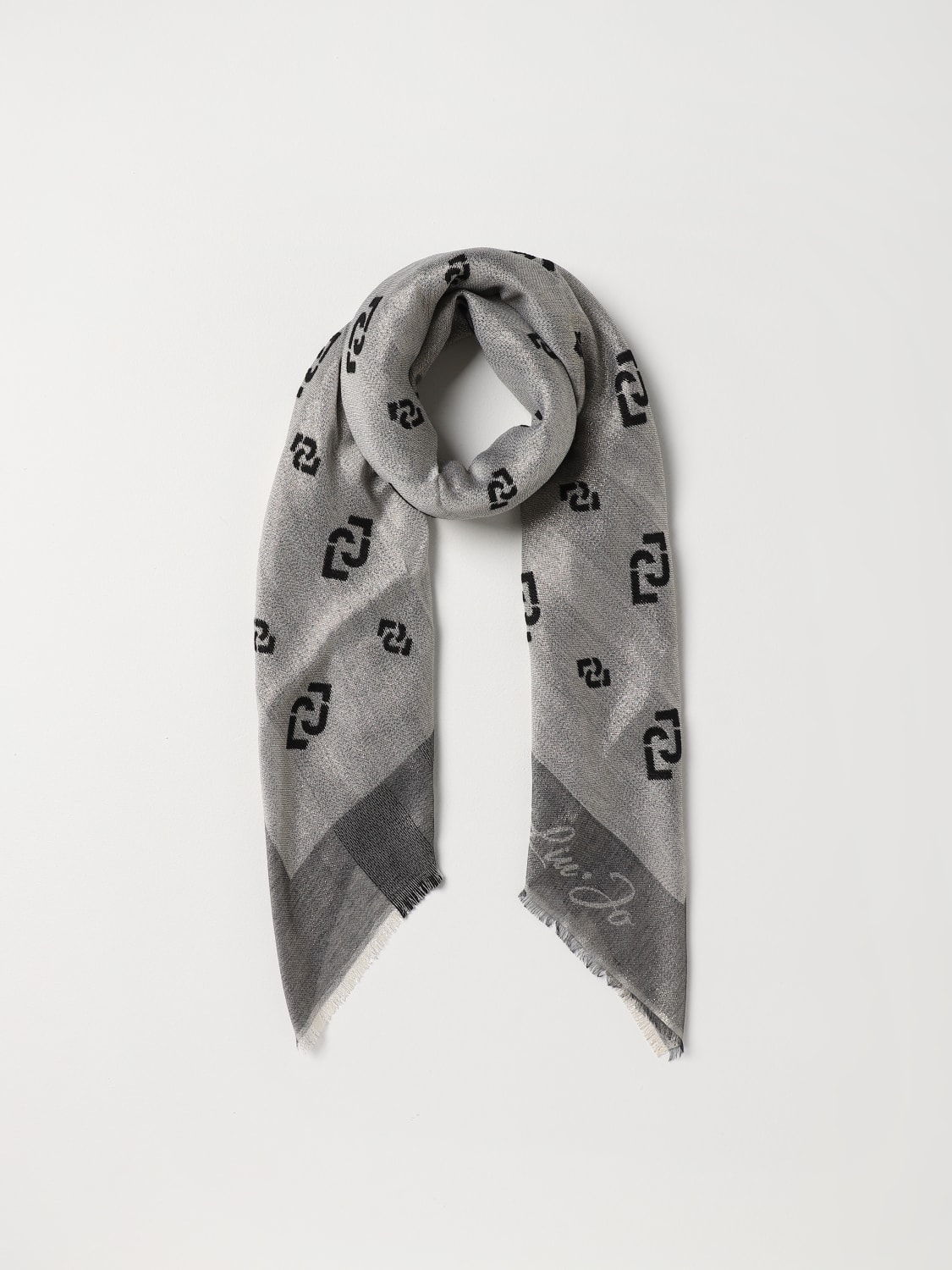スカーフ LIU JO Woman Neck scarf Grey 2F3075T0300 03F94 LIU JO Woman Neck scarf Grey 2F3075T0300 03F94 (LIU JO
