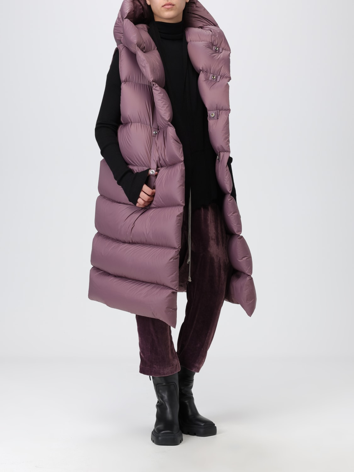 アウターその他 RICK OWENS Woman Waistcoat Amethyst RP02C1914NPD3 33 Rick Owens Outlet: Coat woman - Amethyst | Rick Owens