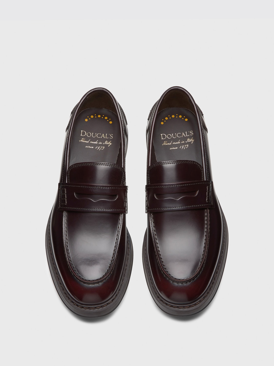 DOUCAL'S MOCASSINI: Mocassino Adler Doucal's in pelle spazzolata, Bordeaux - Img 3