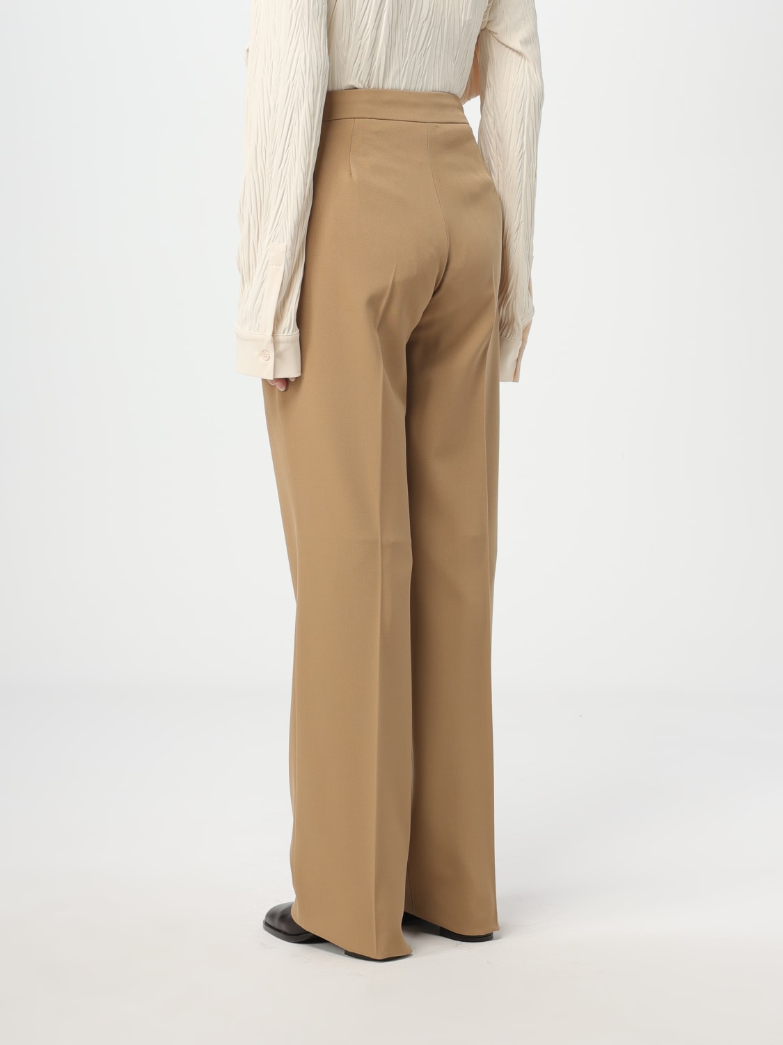 MAX MARA PANTS: Max Mara pants in stretch virgin wool, Camel - Img 3