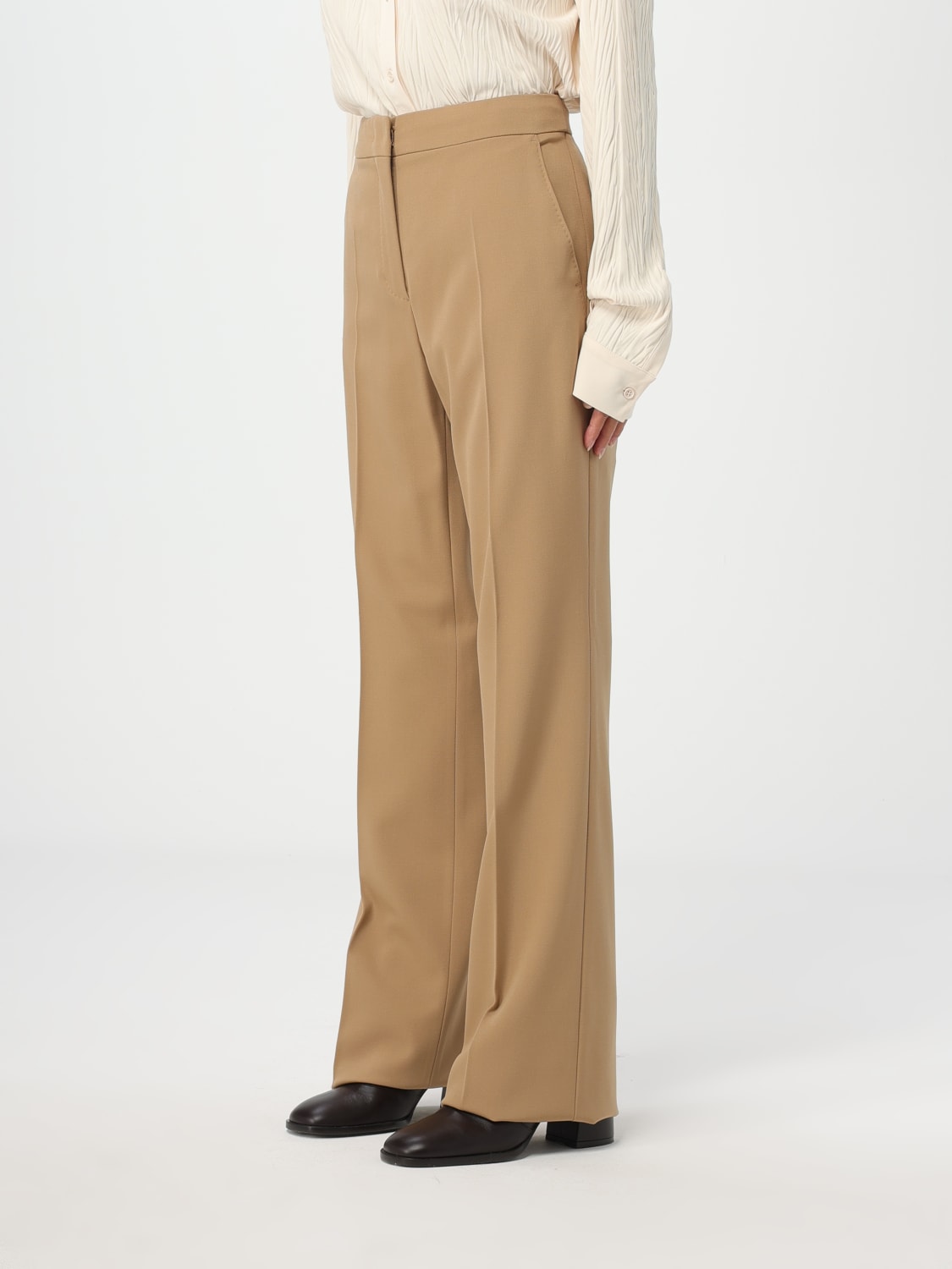 MAX MARA PANTS: Max Mara pants in stretch virgin wool, Camel - Img 4