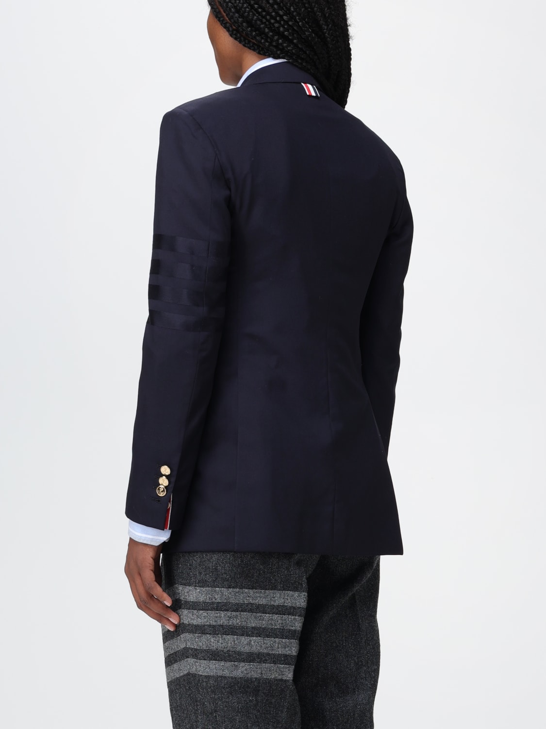 THOM BROWNE BLAZER: Blazer Thom Browne in lana, Blue - Img 3