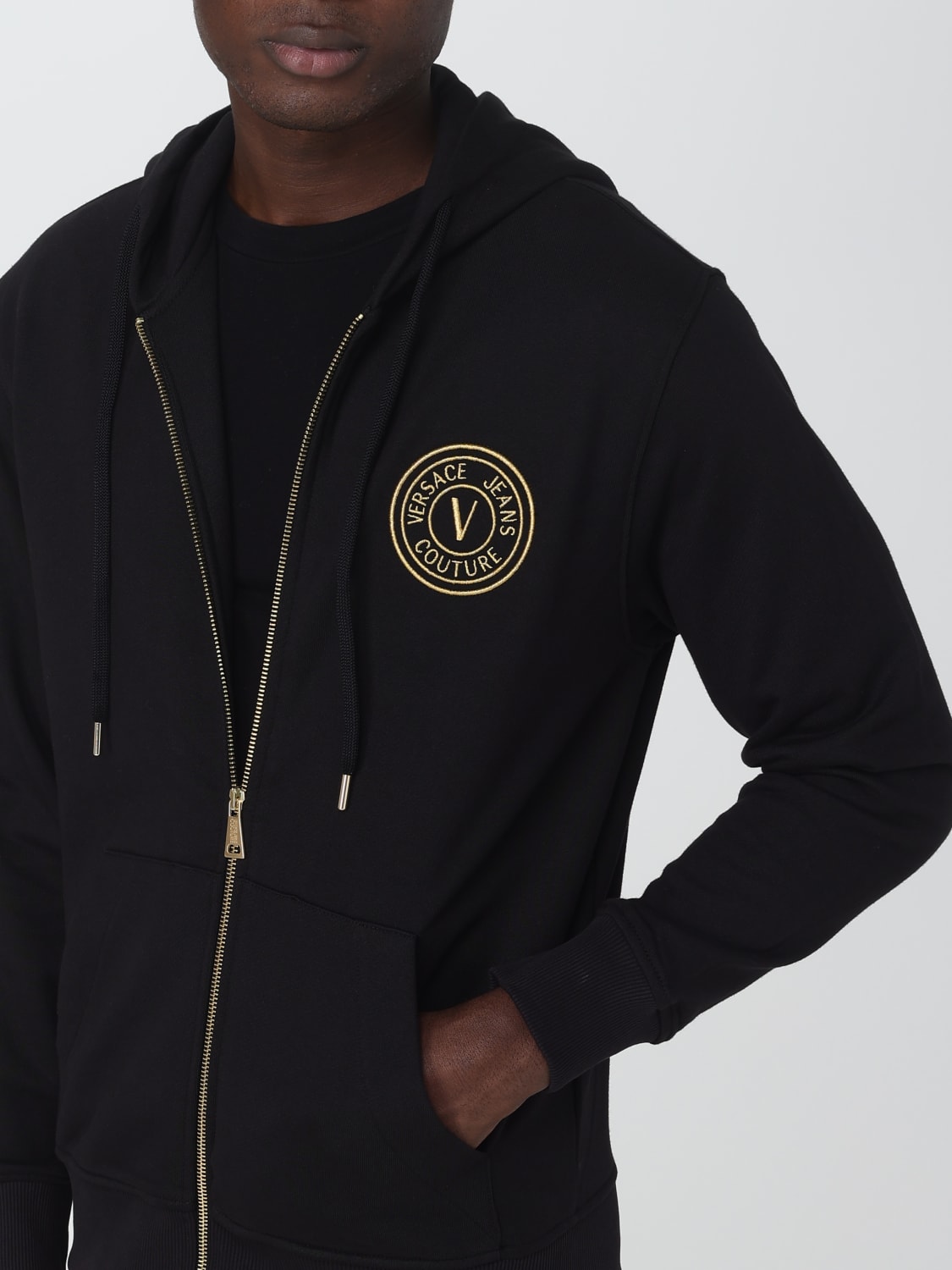 VERSACE JEANS COUTURE SUDADERA: Sudadera hombre Versace Jeans Couture, Negro - Img 5