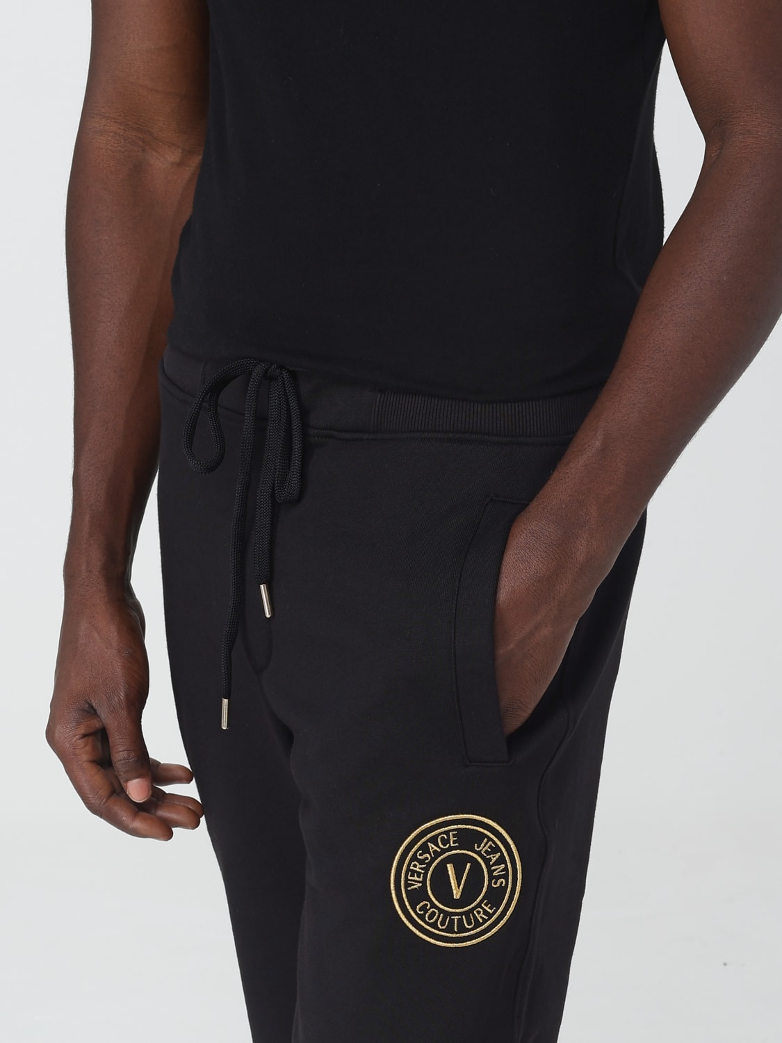 VERSACE JEANS COUTURE PANTS: Sweat men Versace Jeans Couture, Black - Img 4