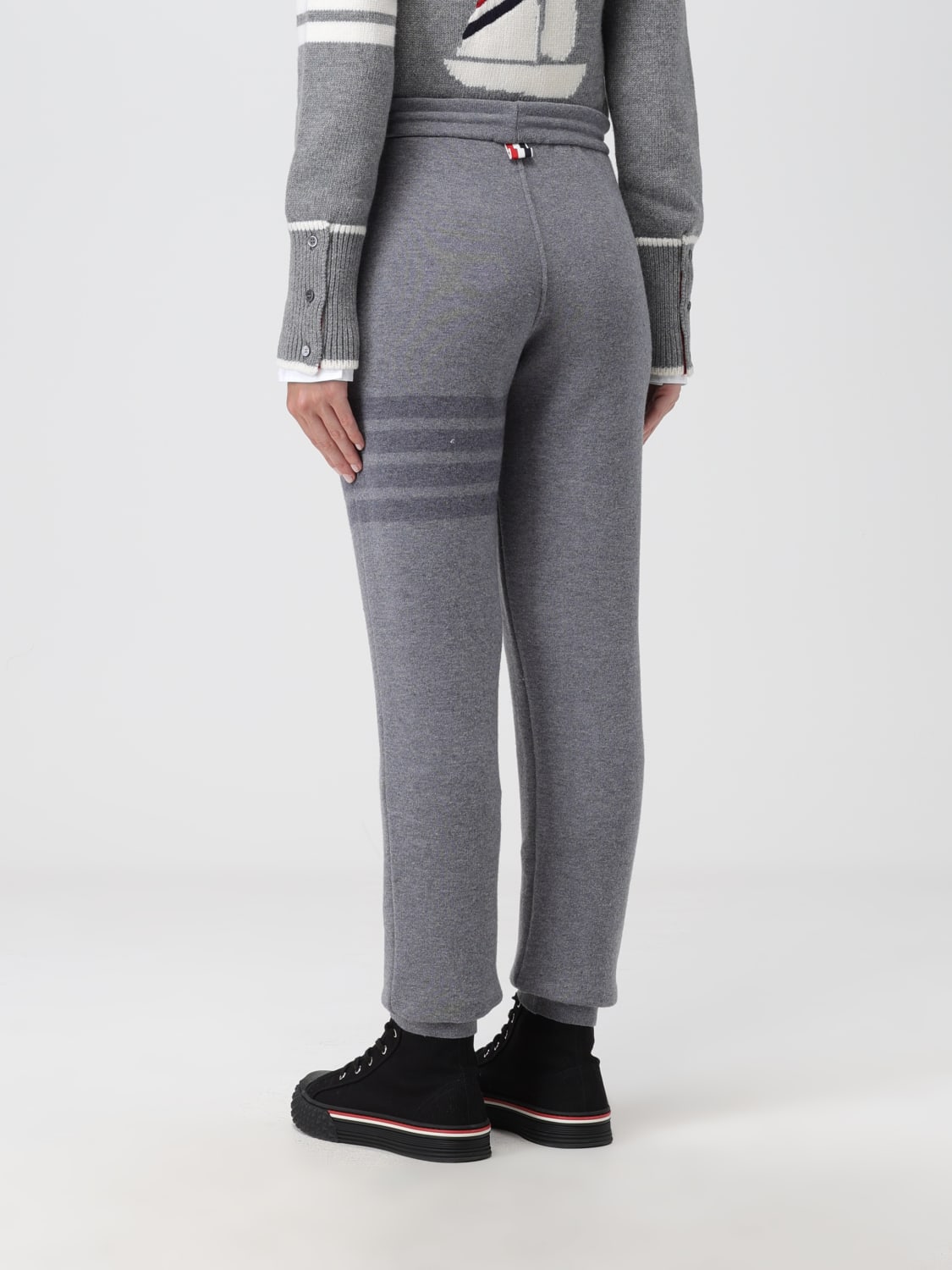 THOM BROWNE PANTS: Pants woman Thom Browne, Grey - Img 3