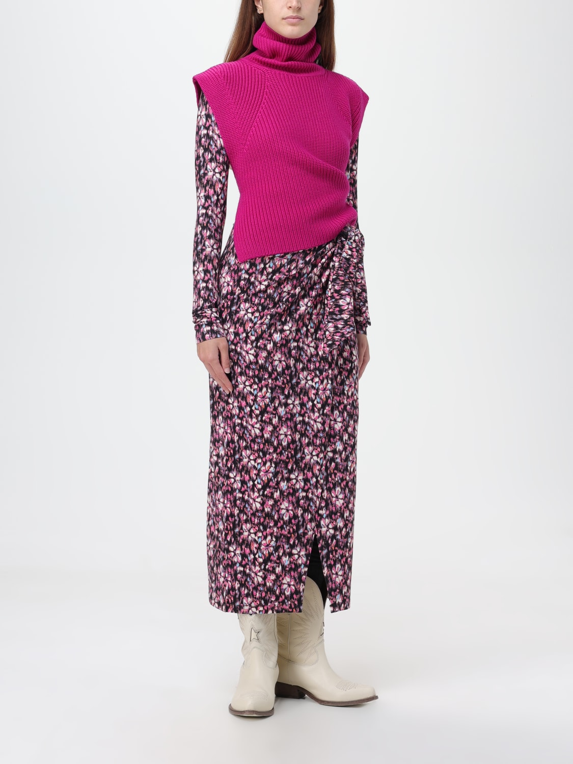 ISABEL MARANT ETOILE WAISTCOAT: Isabel Marant Etoile knitted vest, Fuchsia - Img 2