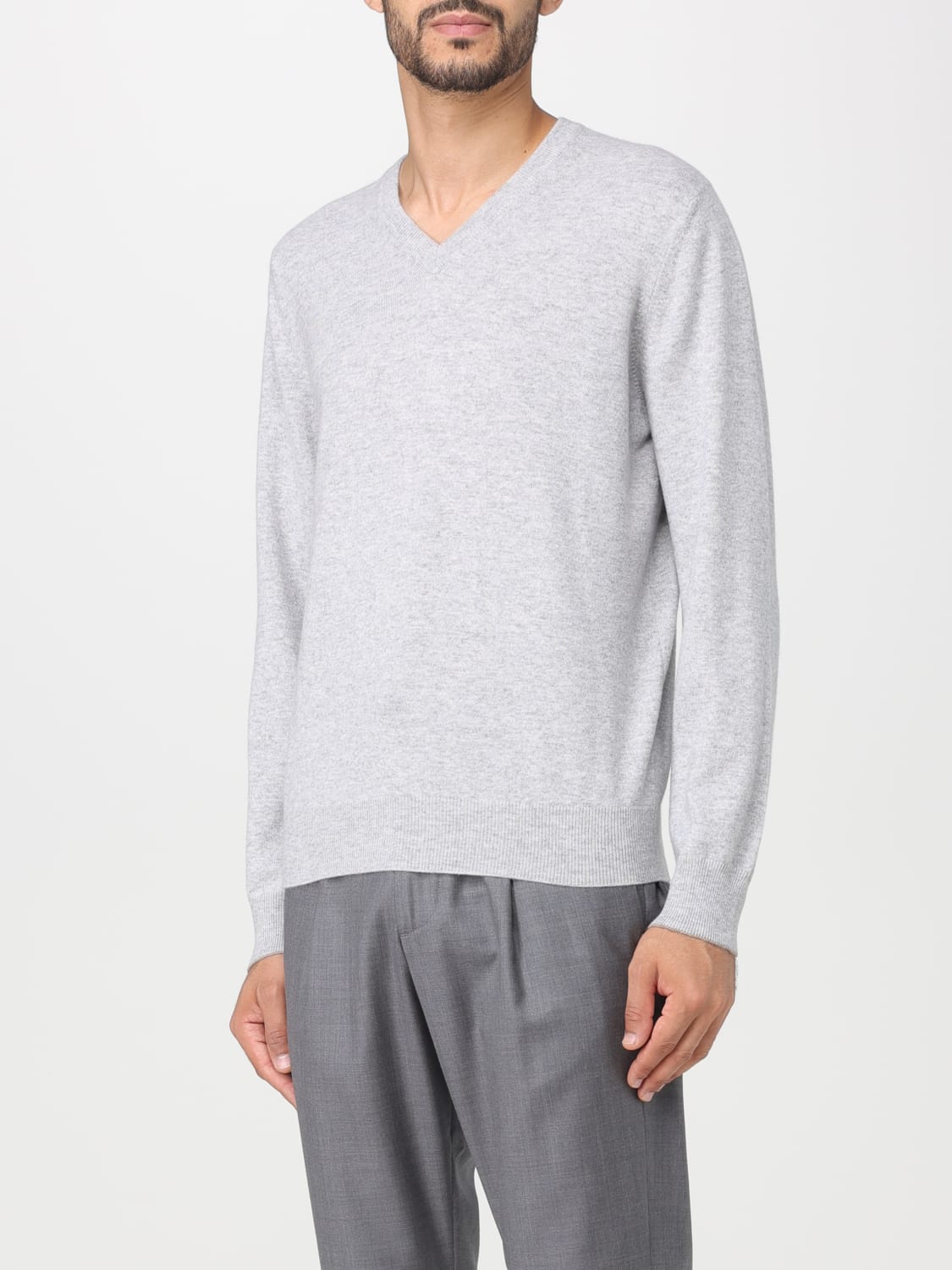 BRUNELLO CUCINELLI: Sweater men - Grey | Brunello Cucinelli