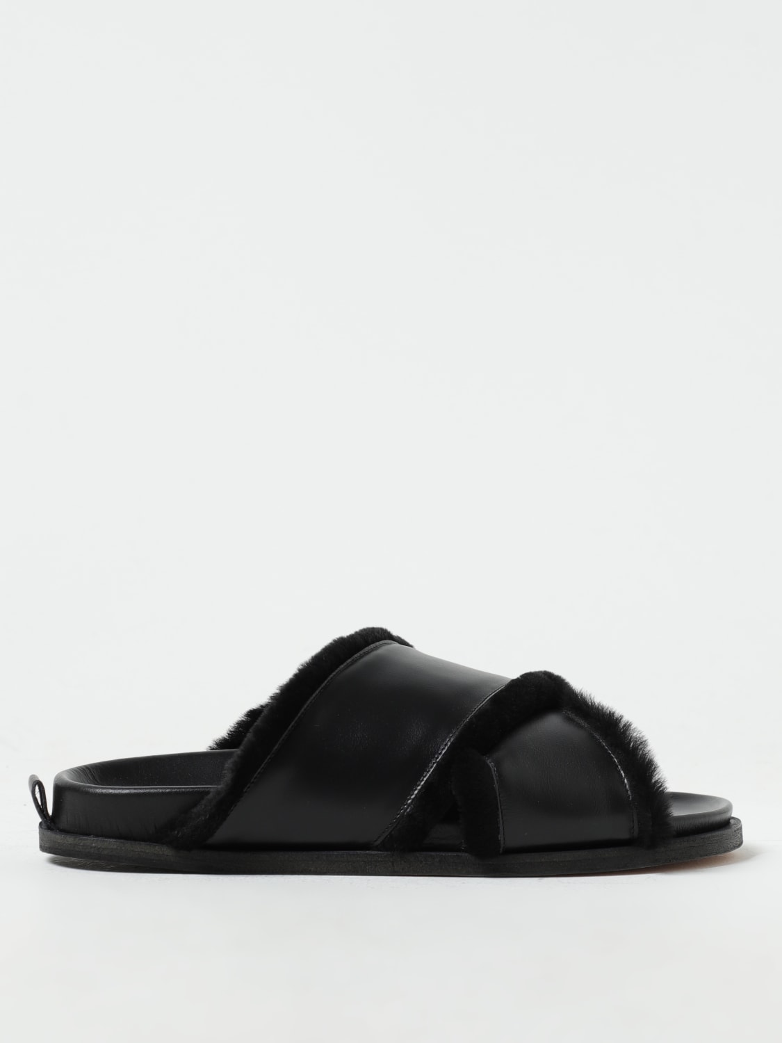 サンダル・ミュール FORTE FORTE Women Sandals 10829MYSHOES 44407 8014 NOIR Black FORTE FORTE: Shoes woman - Black | Forte Forte flat sandals