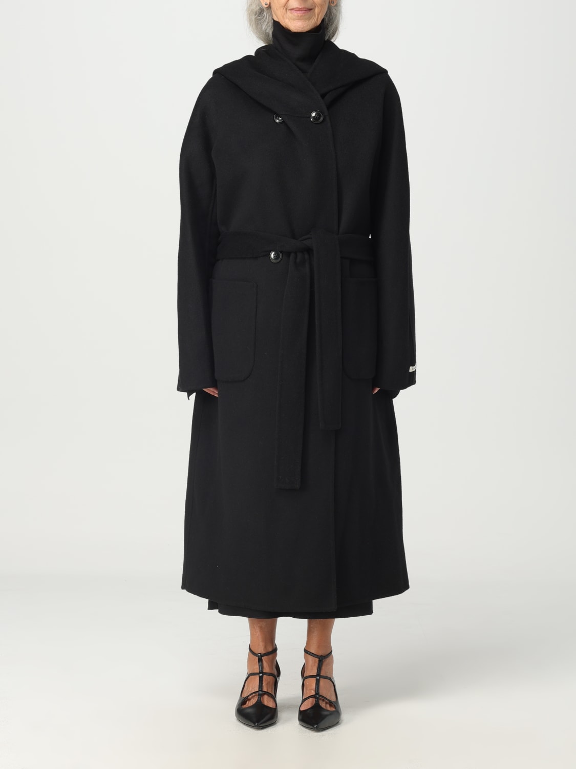 PALTO': Coat woman - Black | Palto' coat B31PDTIZIDOU online at