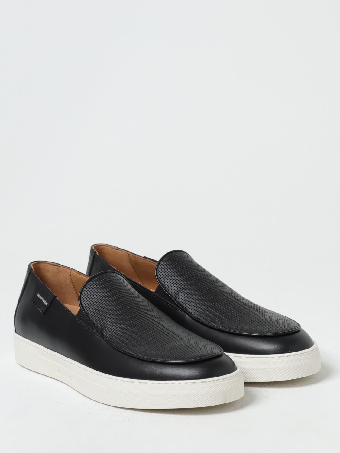 Armani leather sneakers hotsell