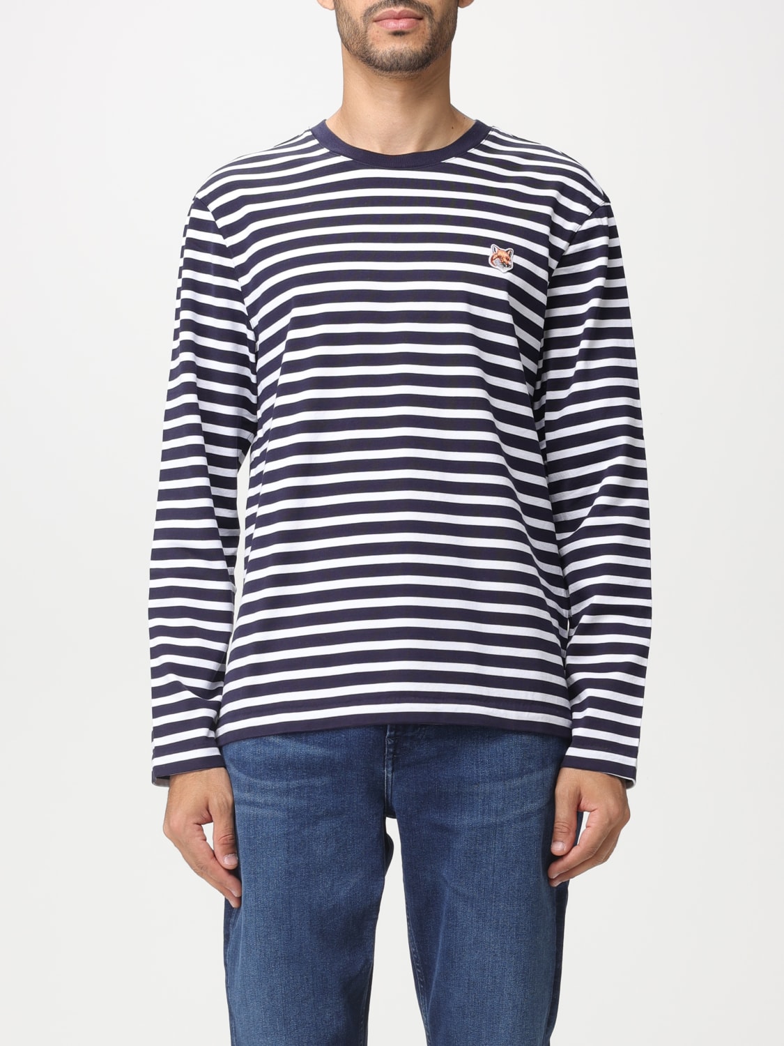 MAISON KITSUNÉ T-SHIRT: T-shirt herren Maison KitsunÉ, Blau - Img 1