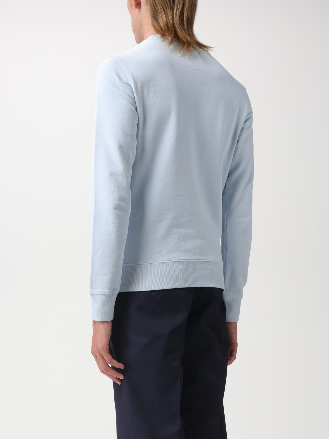 MAISON KITSUNÉ SWEATSHIRT: Maison Kitsuné sweatshirt in jersey with patch, Blue - Img 2