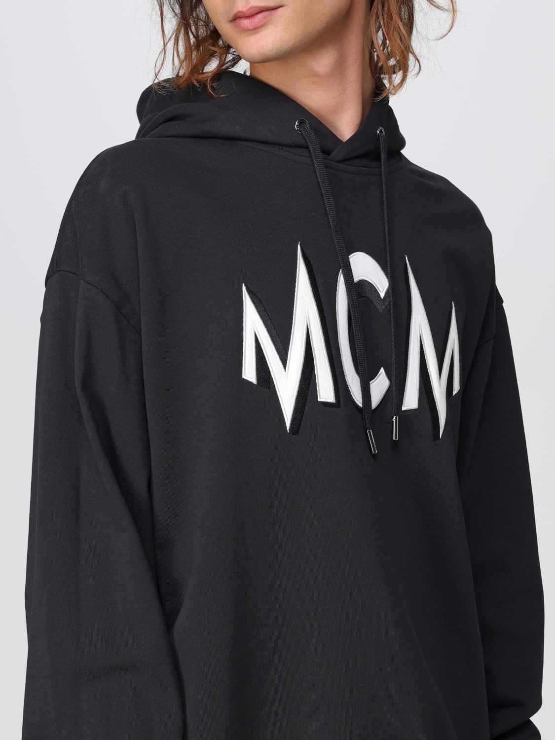 MCM Sweatshirt men Black Mcm sweatshirt MHADAMM02 online at GIGLIO.COM