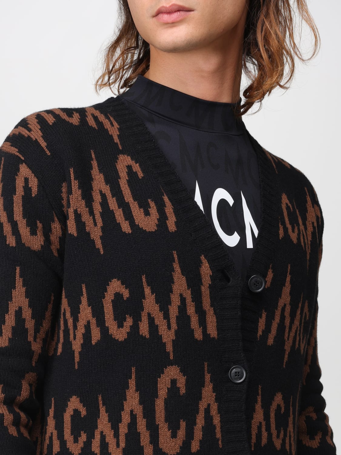 MCM CARDIGAN: Sweater men Mcm, Black - Img 5