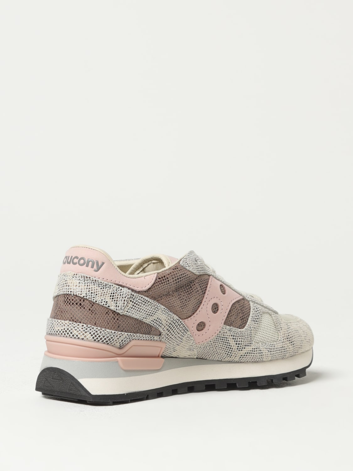 SAUCONY SNEAKERS: Sneakers Shadow Saucony in pelle stampa pitone, Fantasia - Img 3