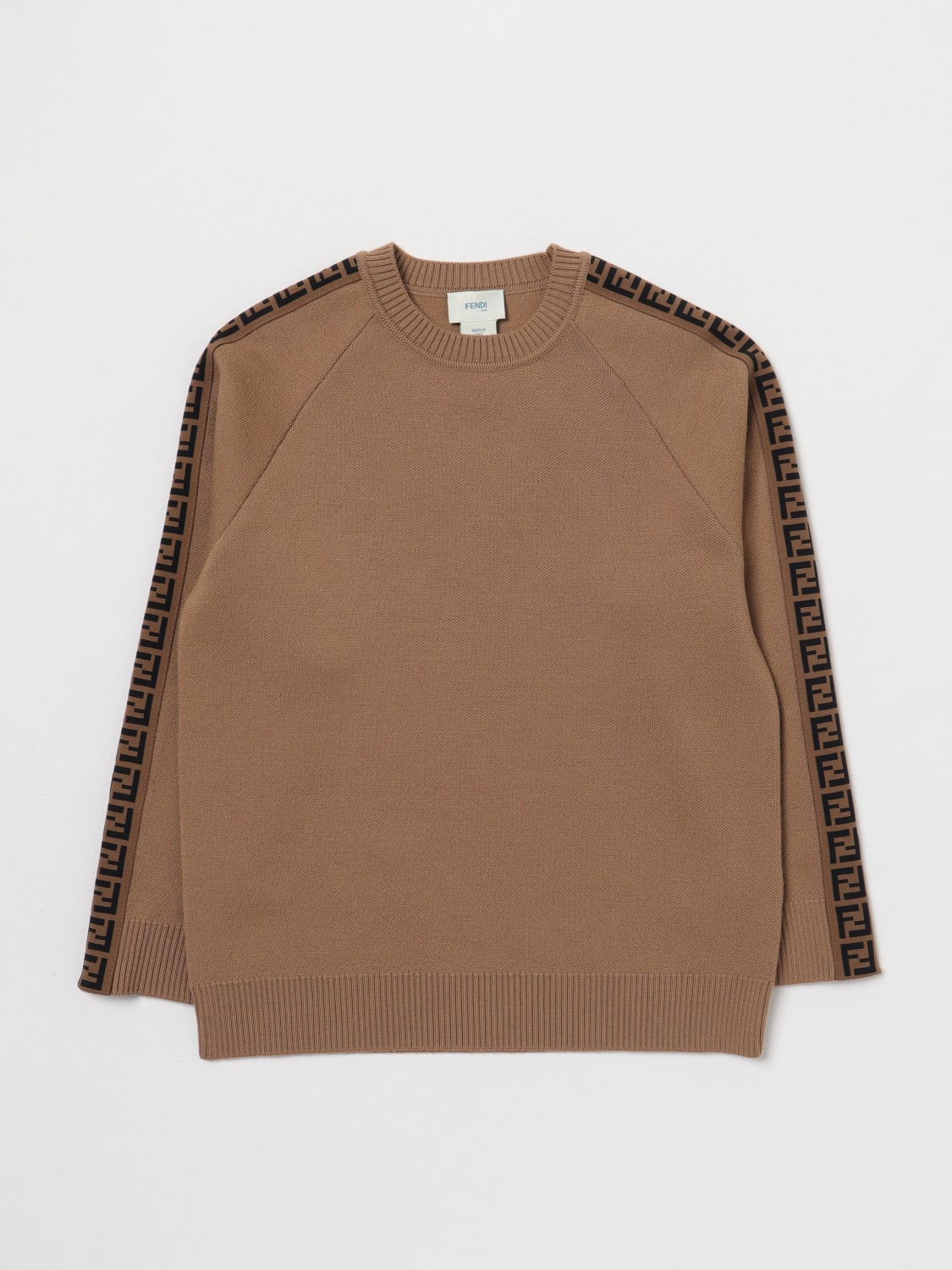 FENDI SWEATER: Sweater kids Fendi Kids, Brown - Img 1