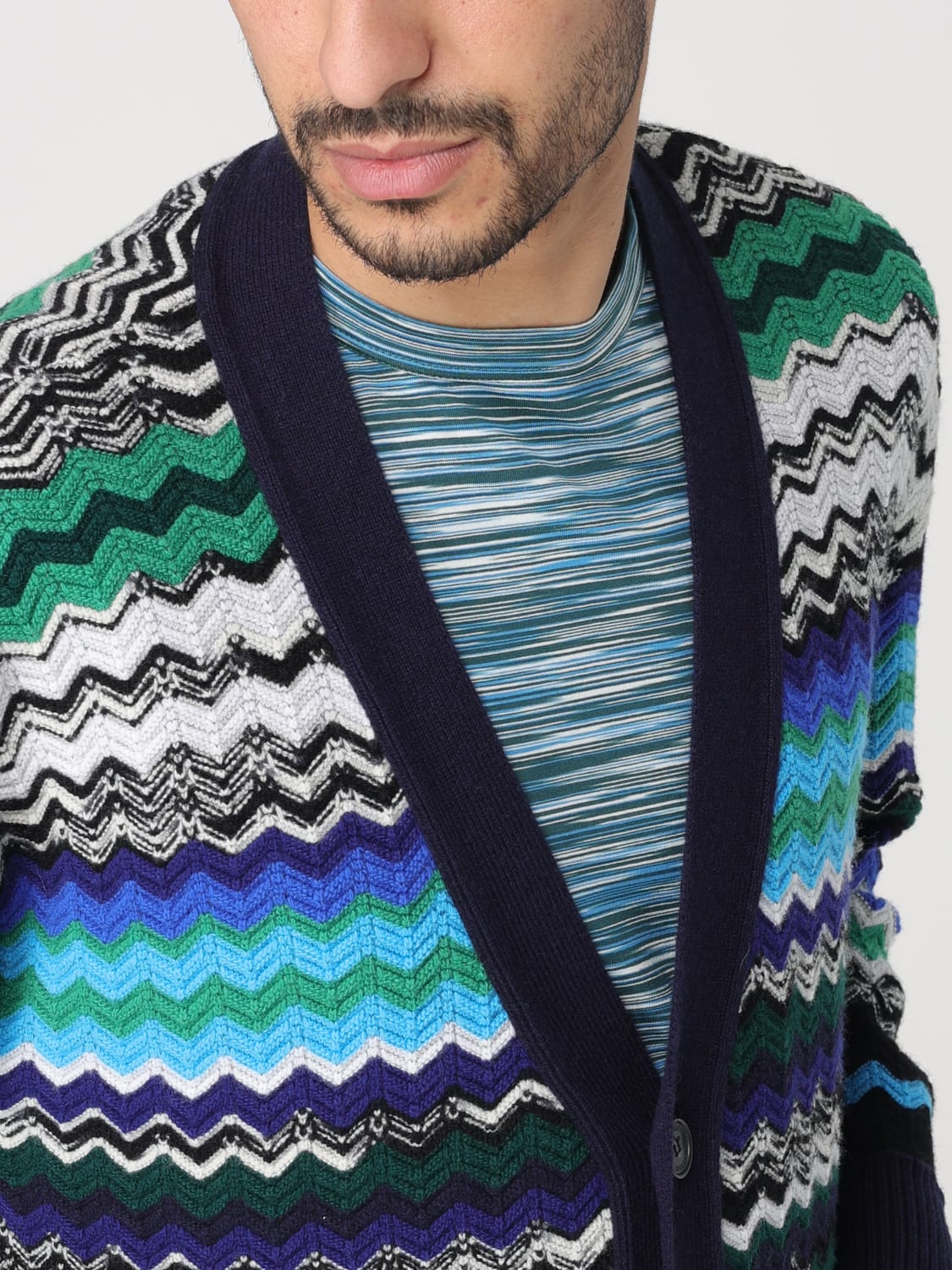 MISSONI CARDIGAN: Cardigan men Missoni, Blue - Img 4