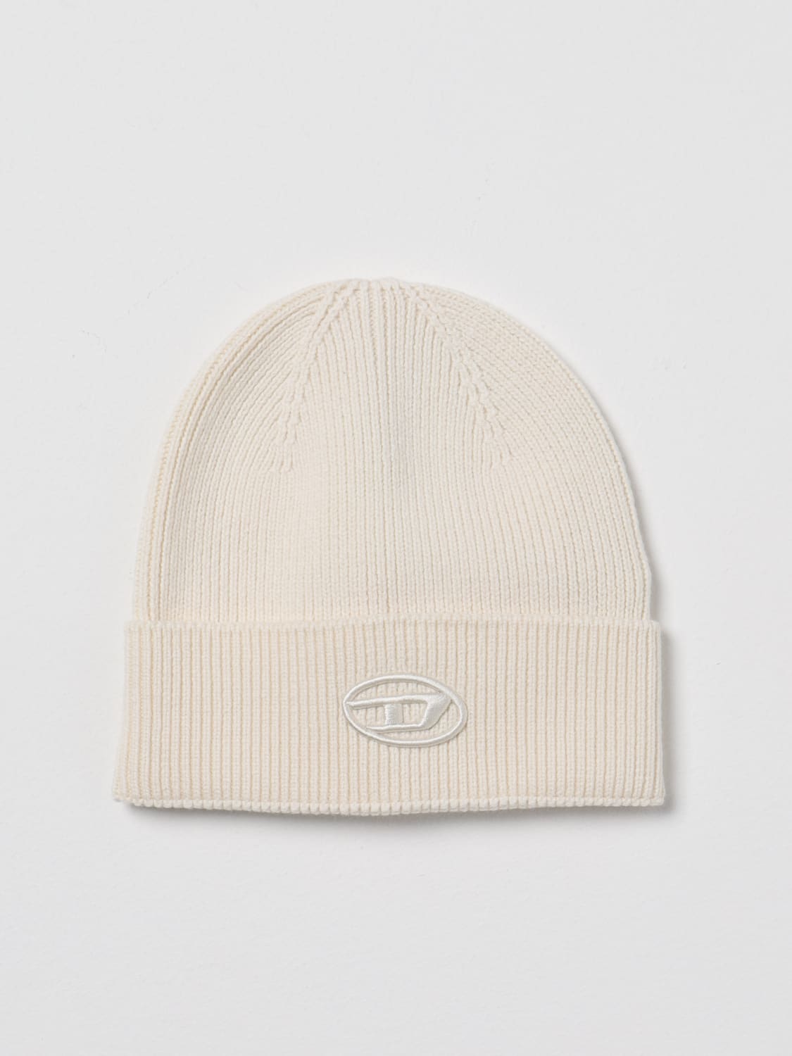 DIESEL HAT: Diesel hat in wool and cotton blend, Beige - Img 1