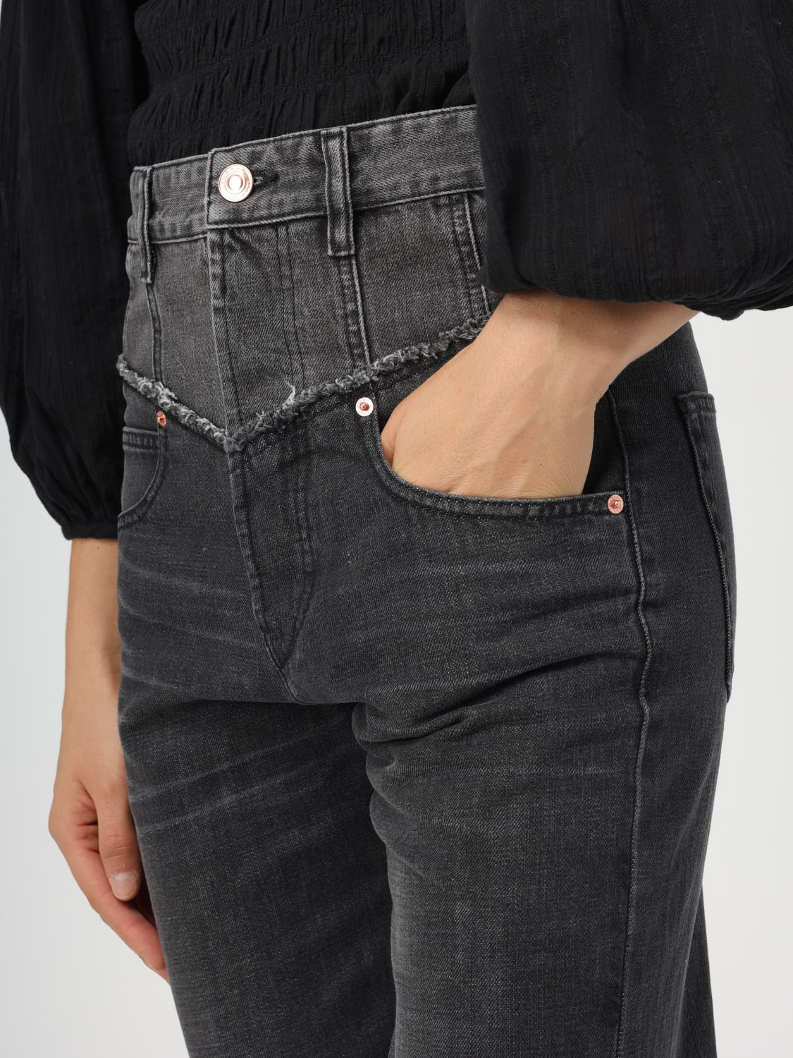Isabel Marant Outlet: jeans in denim - Black | Isabel Marant