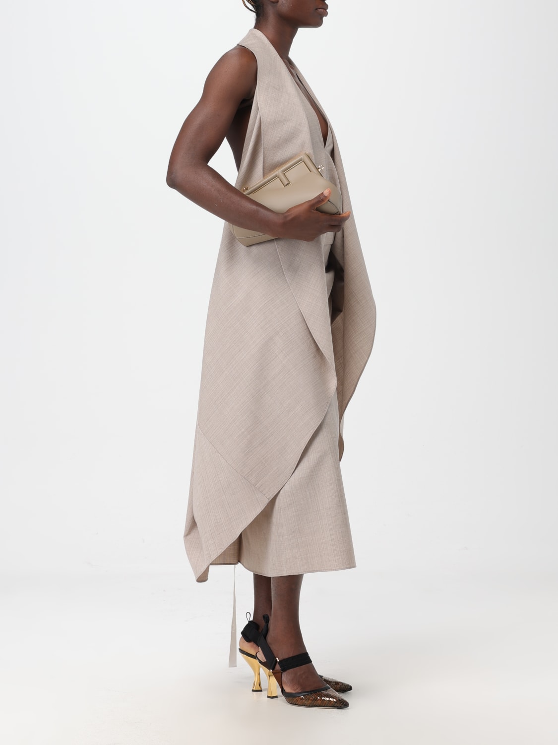 FENDI KLEIDER: Kleid damen Fendi, Beige - Img 2