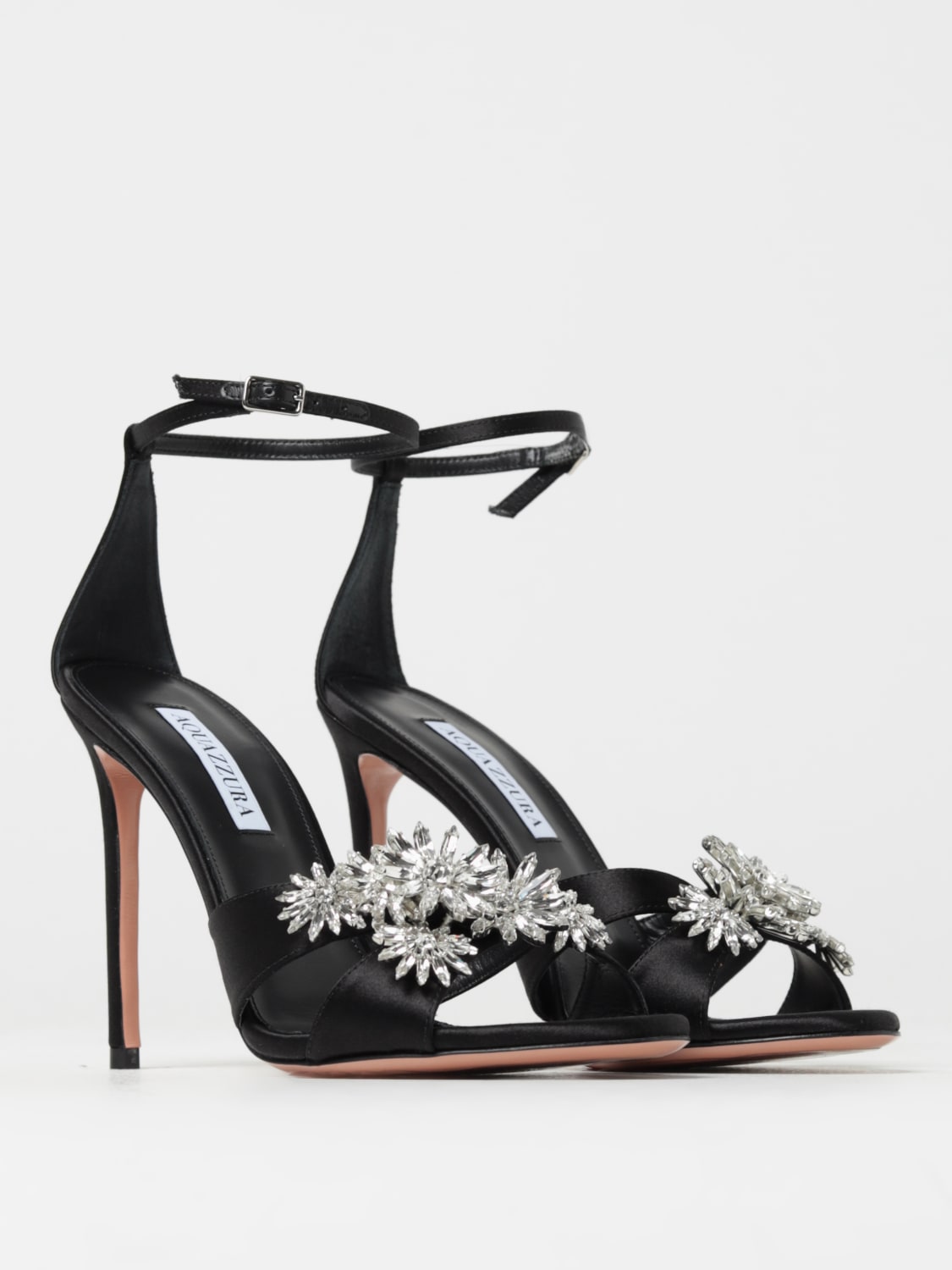 AQUAZZURA 힐 샌들: 힐 샌들 여성 Aquazzura, 블랙 - Img 2