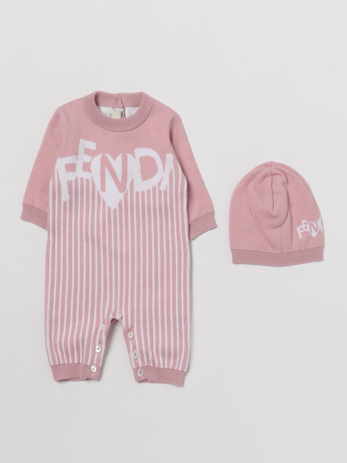 FENDI KIT NAISSANCE: Kit naissance enfant Fendi Kids, Rose - Img 1