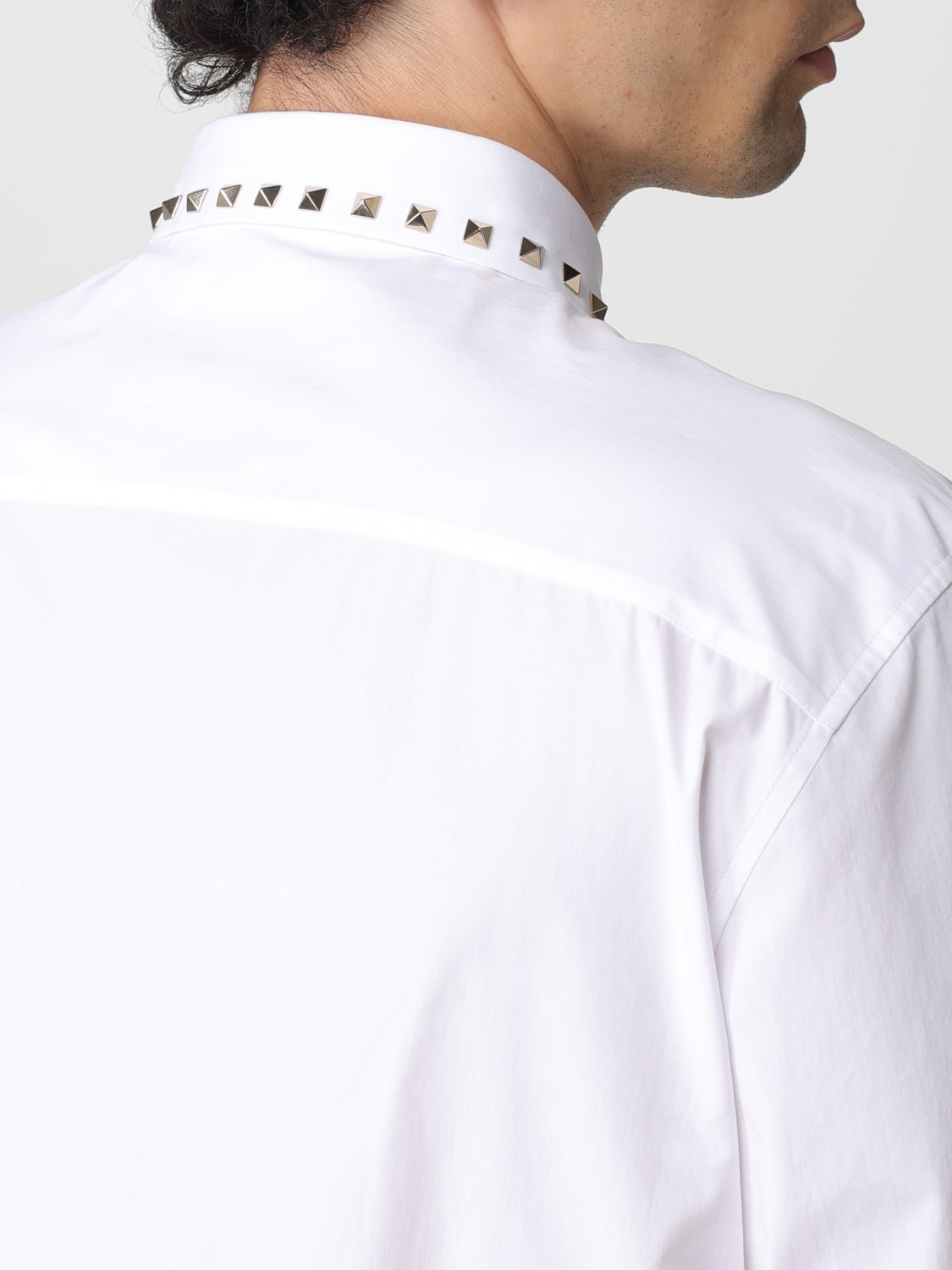 VALENTINO SHIRT: Valentino shirt with Black Untitled studs, White - Img 5