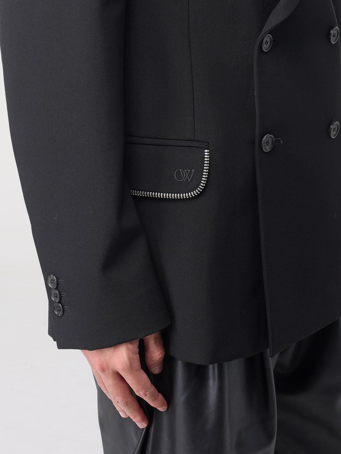 OFF-WHITE JACKET: Off-white men's blazer, Black - Img 5