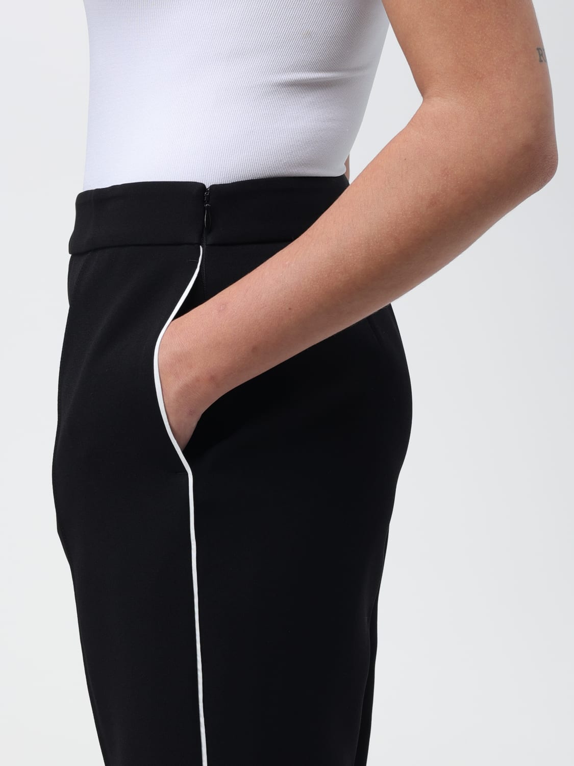 TORY BURCH: pants in synthetic fabric - Black | Tory Burch