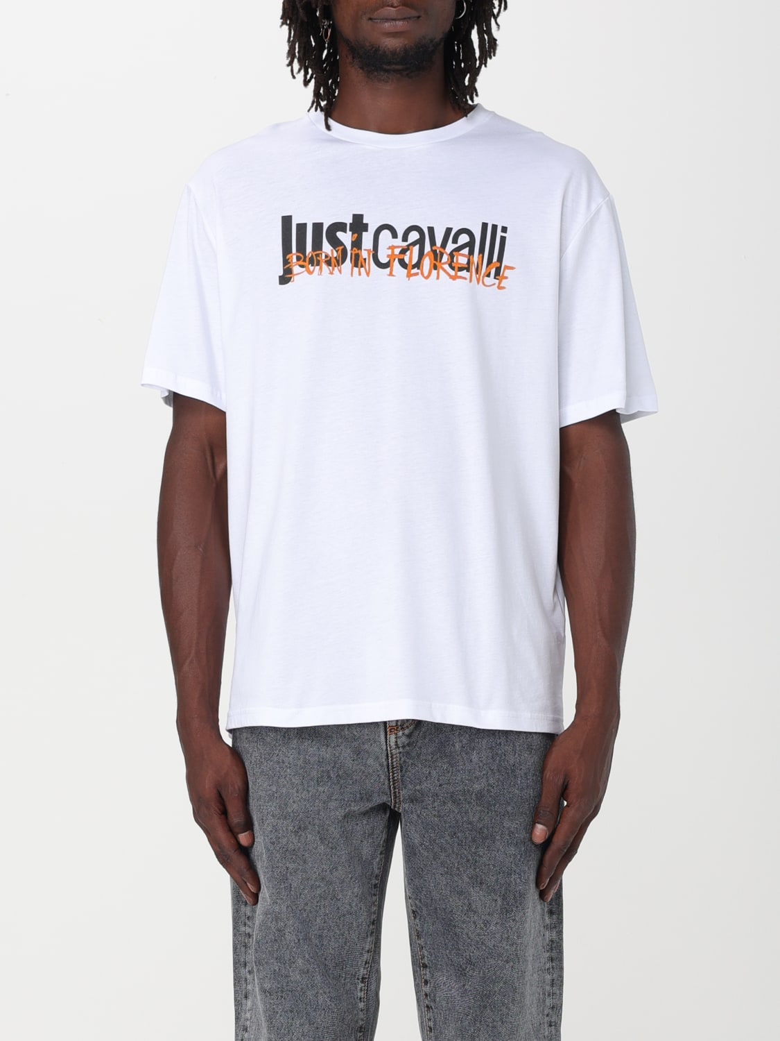 JUST CAVALLI T shirt herren WeiB Just Cavalli T Shirt 75OAHG04CJ300 online auf GIGLIO.COM