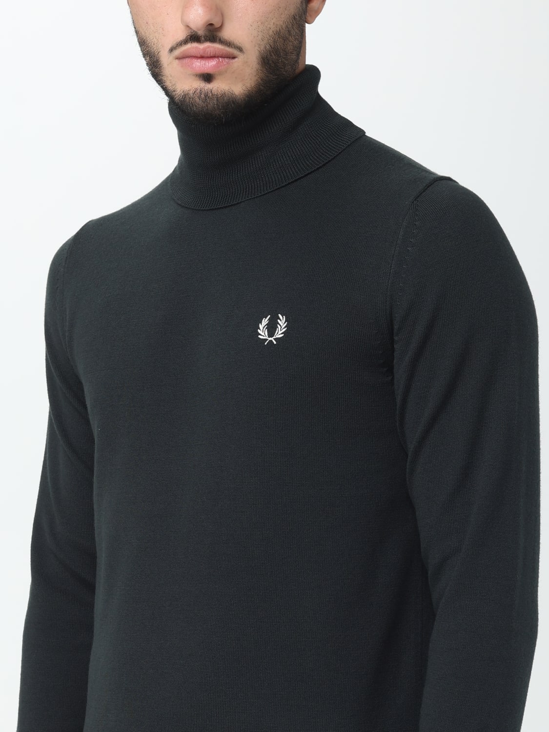 FRED PERRY 스웨터: 스웨터 남성 Fred Perry, 그린 - Img 3