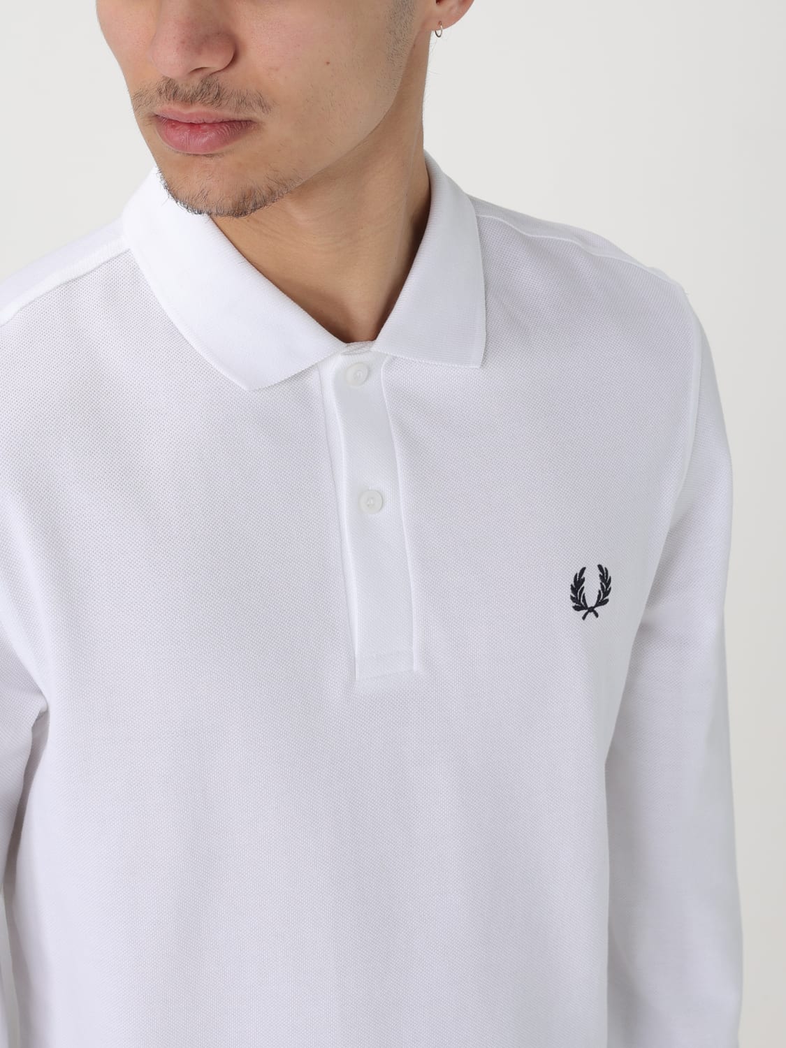 FRED PERRY POLO SHIRT: Shirt woman Fred Perry, White - Img 3