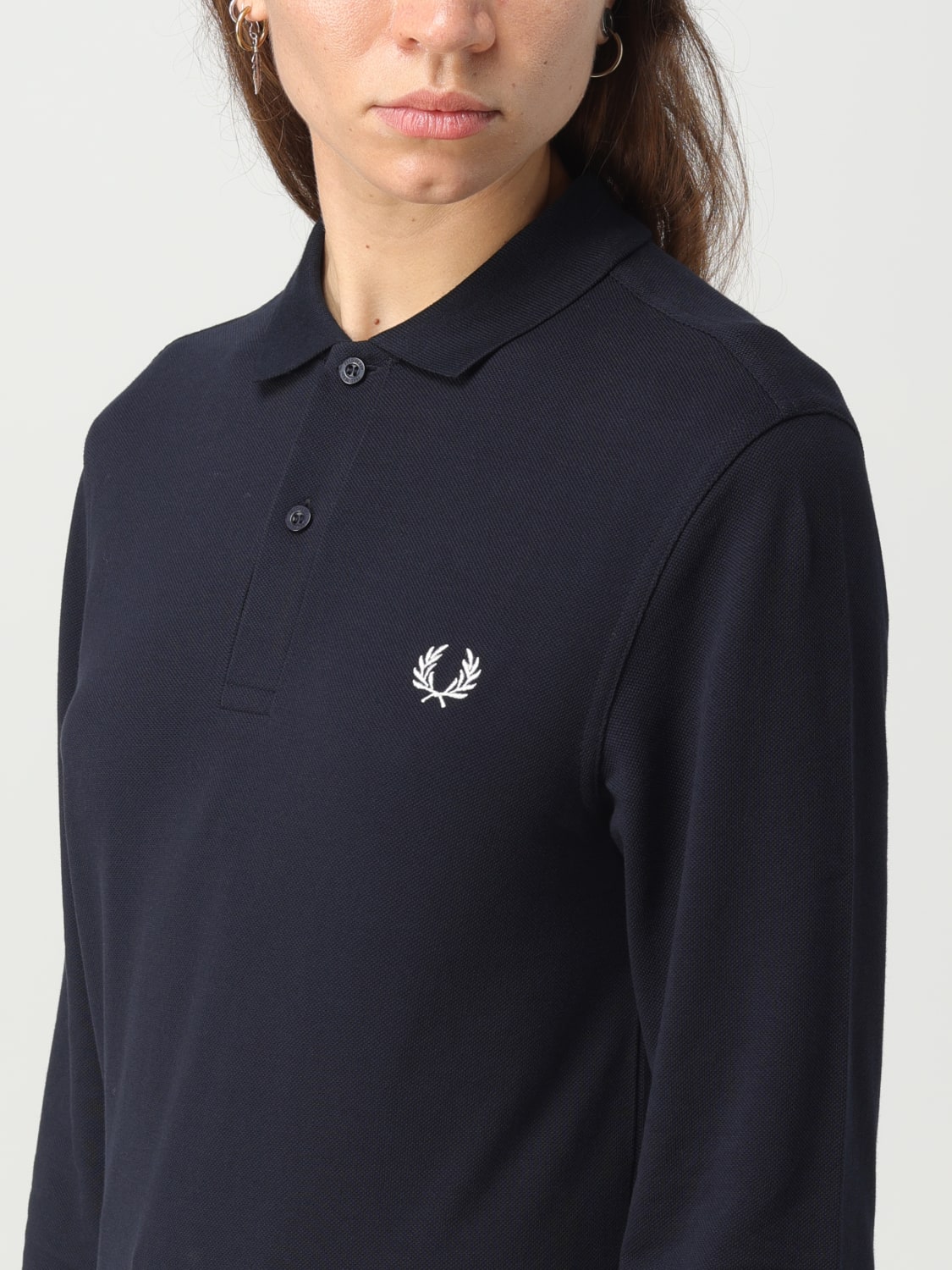 FRED PERRY 폴로 셔츠: 셔츠 여성 Fred Perry, 블루 1 - Img 3