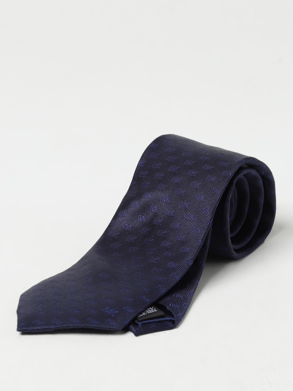 Giglio Cravatta Michael Michael Kors in seta con monogram MK jacquard