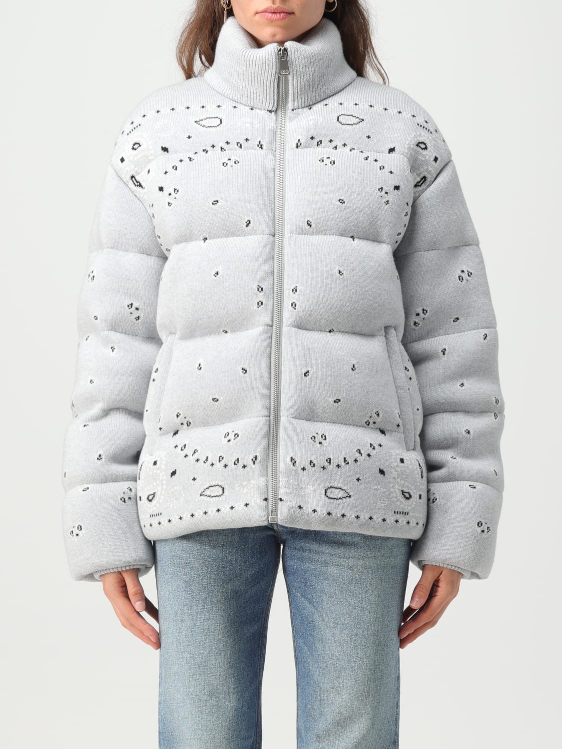 ジャケット ALANUI Woman Jacket Grey LWED002F23KNI001 0984 Alanui Outlet: Jacket woman - Grey | Alanui jacket