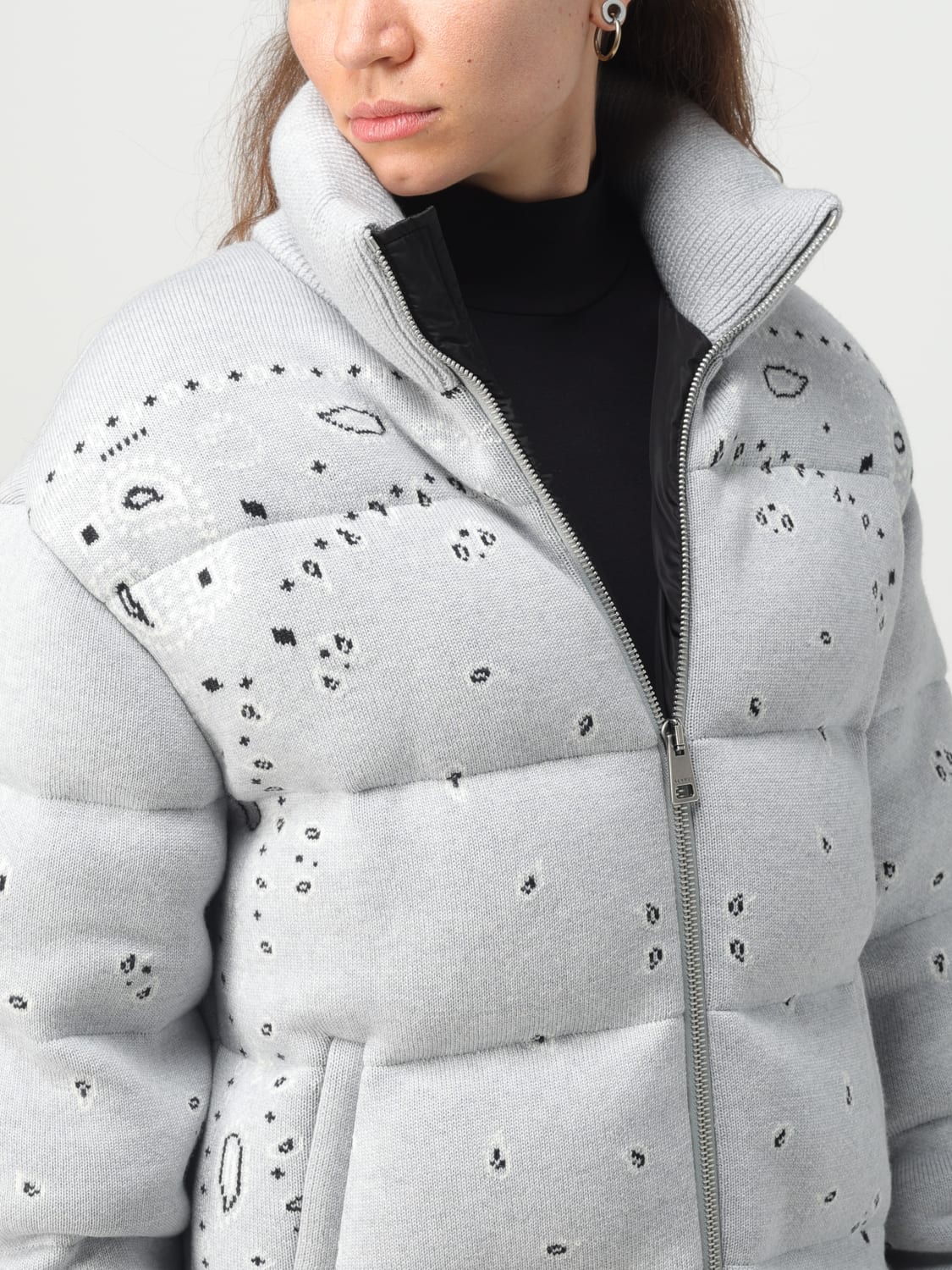 ジャケット ALANUI Woman Jacket Grey LWED002F23KNI001 0984 Alanui Outlet: Jacket woman - Grey | Alanui jacket