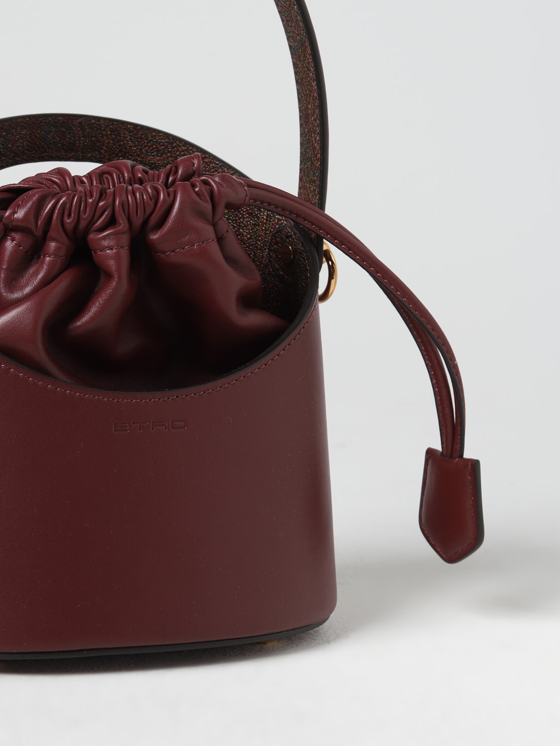 ETRO MINI BAG: Etro Saturno bag in leather, Brown - Img 3