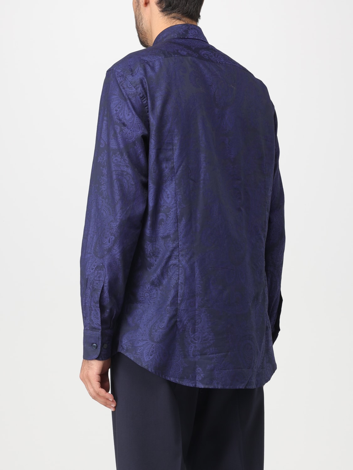 ETRO SHIRT: Etro shirt in jacquard cotton, Blue - Img 3