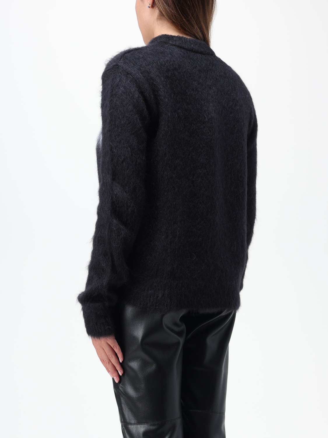 BALMAIN MAGLIA: Maglione Balmain in misto lana Mohair, Nero - Img 2