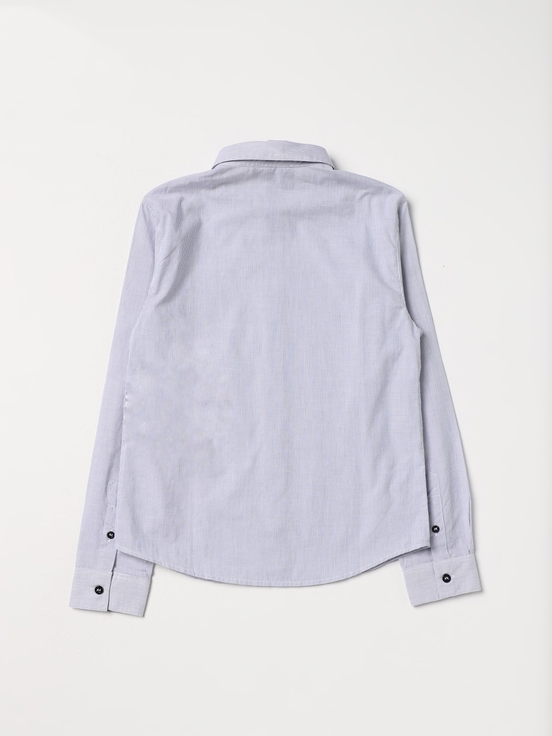 EMPORIO ARMANI CAMICIA: Camicia Emporio Armani Kids in cotone a righe , Blue - Img 2