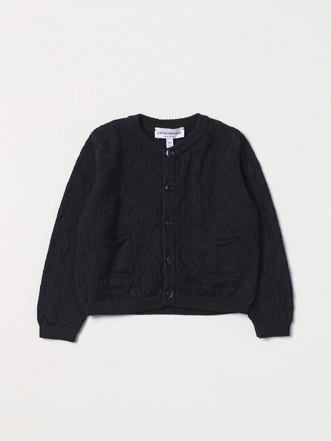 EMPORIO ARMANI SWEATER: Sweater kids Emporio Armani Kids, Blue - Img 1