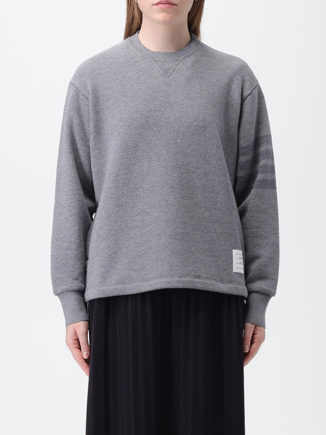 THOM BROWNE SWEATER: Sweater woman Thom Browne, Grey - Img 1