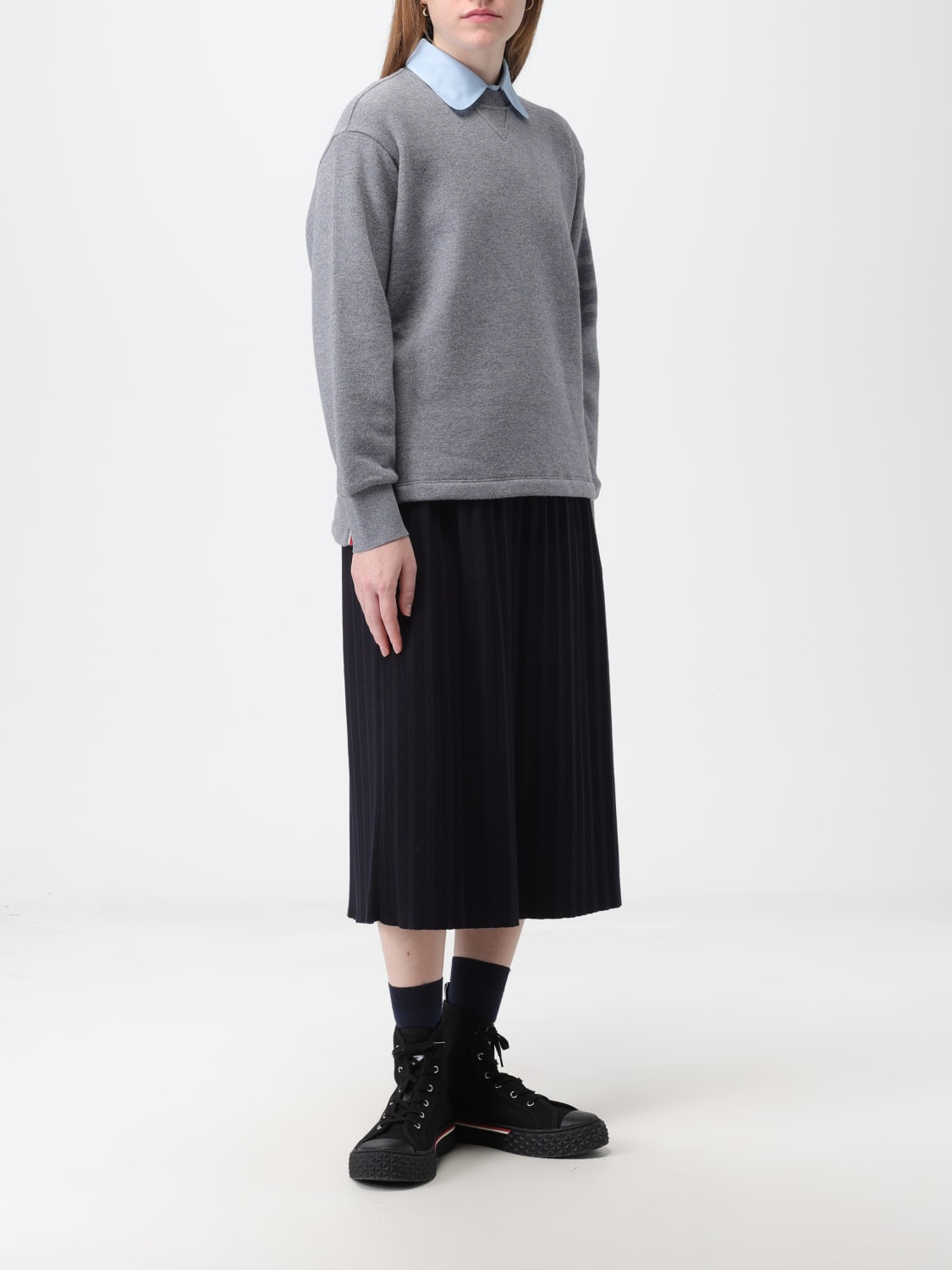 THOM BROWNE SWEATER: Sweater woman Thom Browne, Grey - Img 2