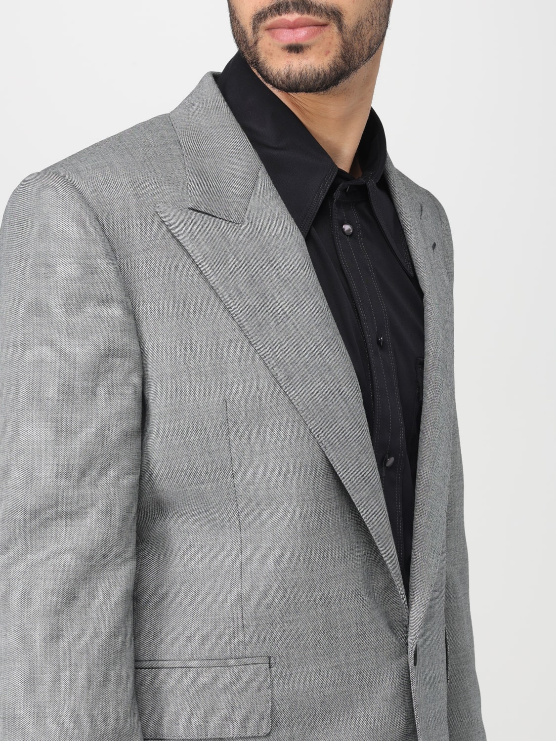 ジャケット ALEXANDER MCQUEEN GREY WOOL BLAZER McQueen - Black & White Houndstooth Wool Blazer | Mitchell