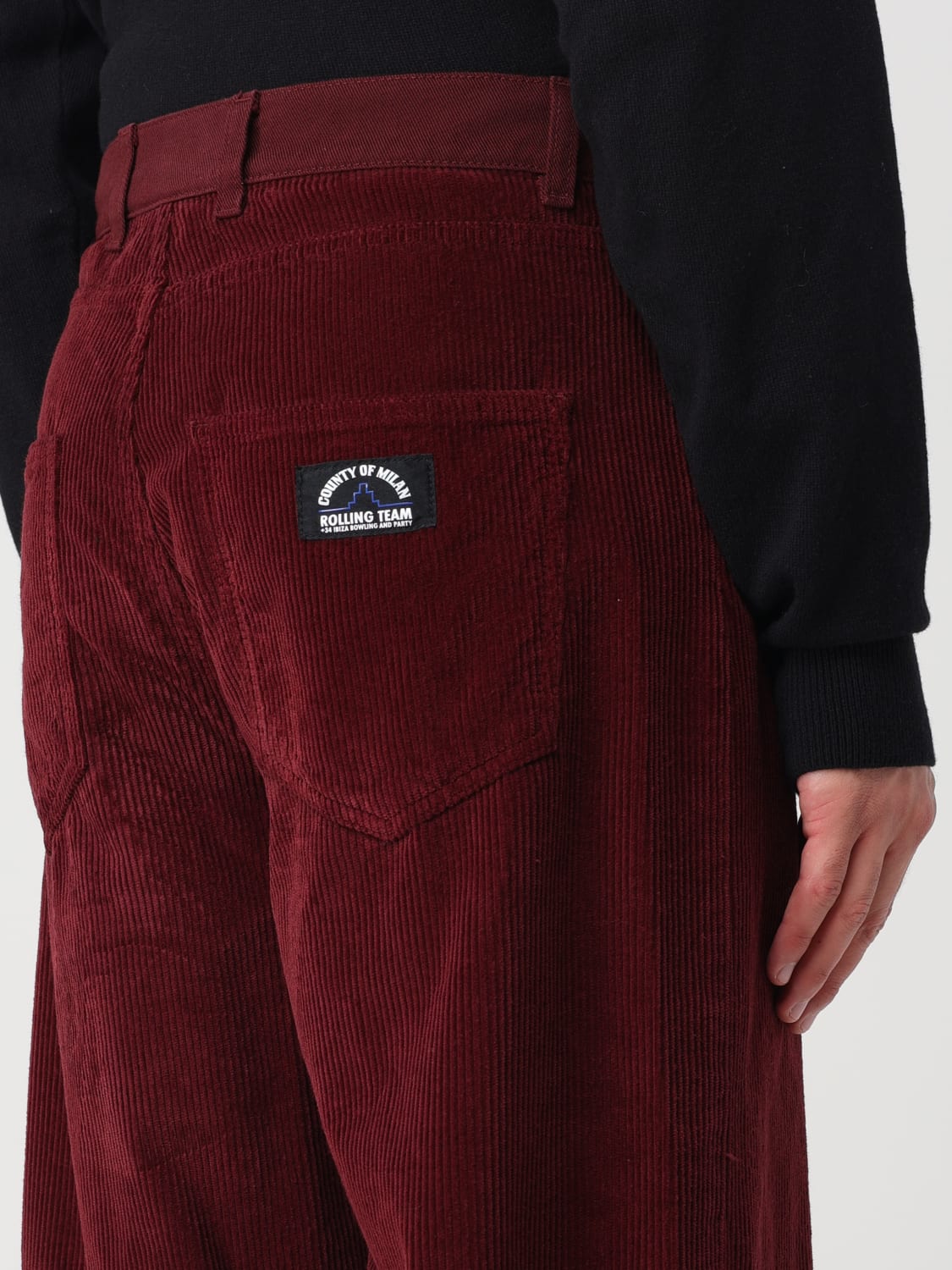 COUNTY OF MILAN PANTS: Pants men County Of Milan, Burgundy - Img 3