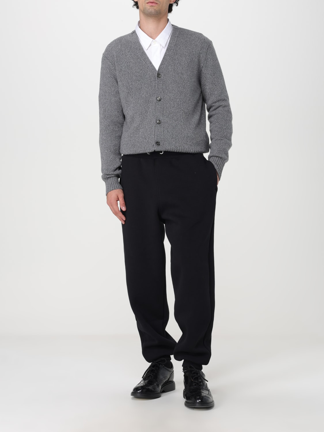 AMI PARIS: Sweater men - Grey | Ami Paris cardigan HKC127005 online at ...